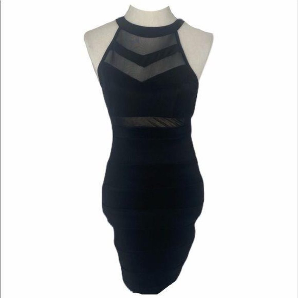 Women’s size small emerald Sundae black bodycon style evening dress.
